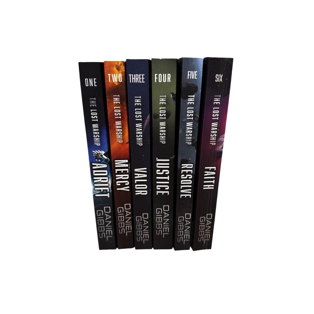 The Lost Warship Series Books 1-6 Daniel Gibbs Paperback Sci-Fi Set Adrift Mercy